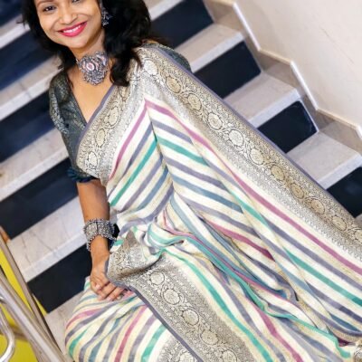 Striped Khaddi Georgette