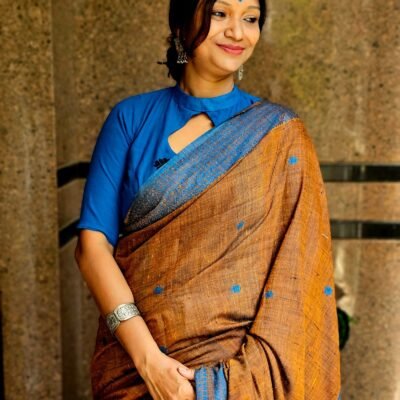 Brown Eri by Silk Saree