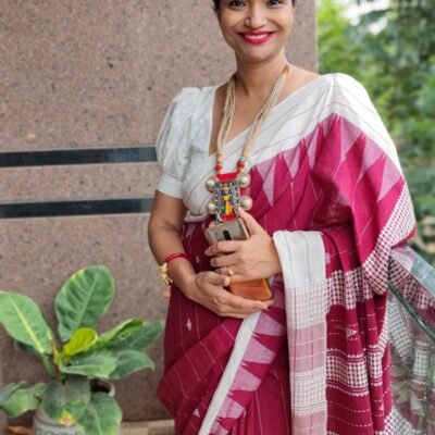 Red Kotpad Cotton Saree