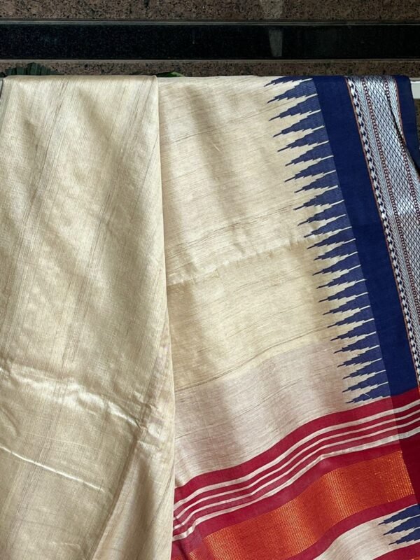 Silk by Tussar with Vidarbha Border - Image 5