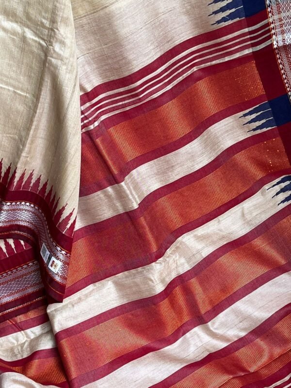 Silk by Tussar with Vidarbha Border - Image 4