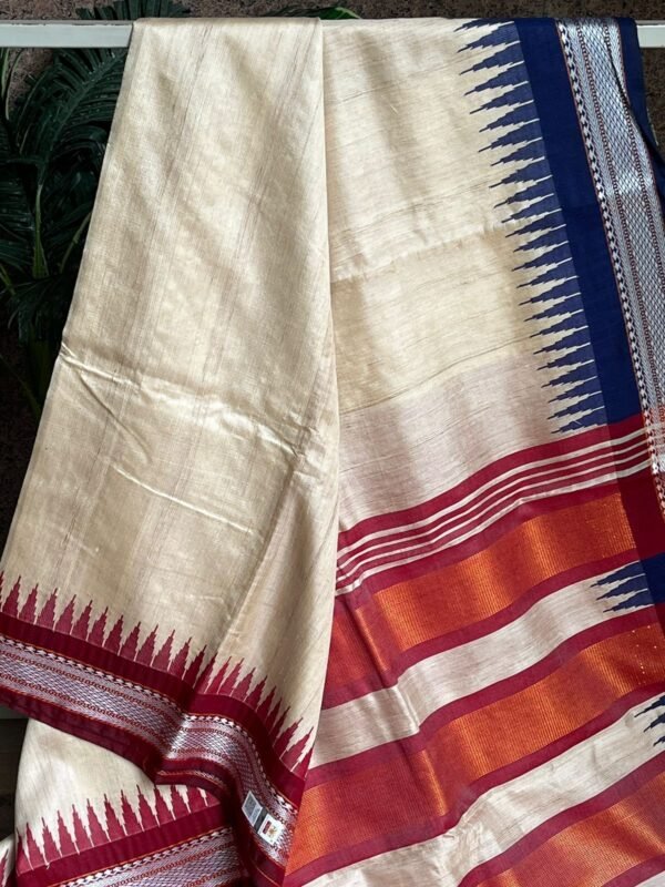 Silk by Tussar with Vidarbha Border - Image 2
