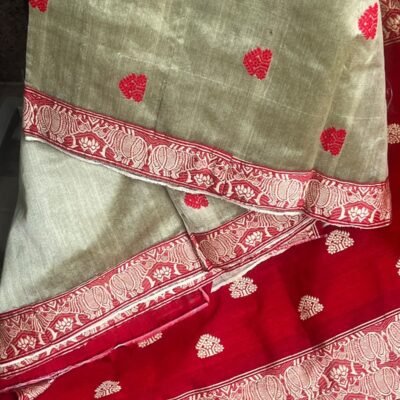 Red Cotton Silk Saree