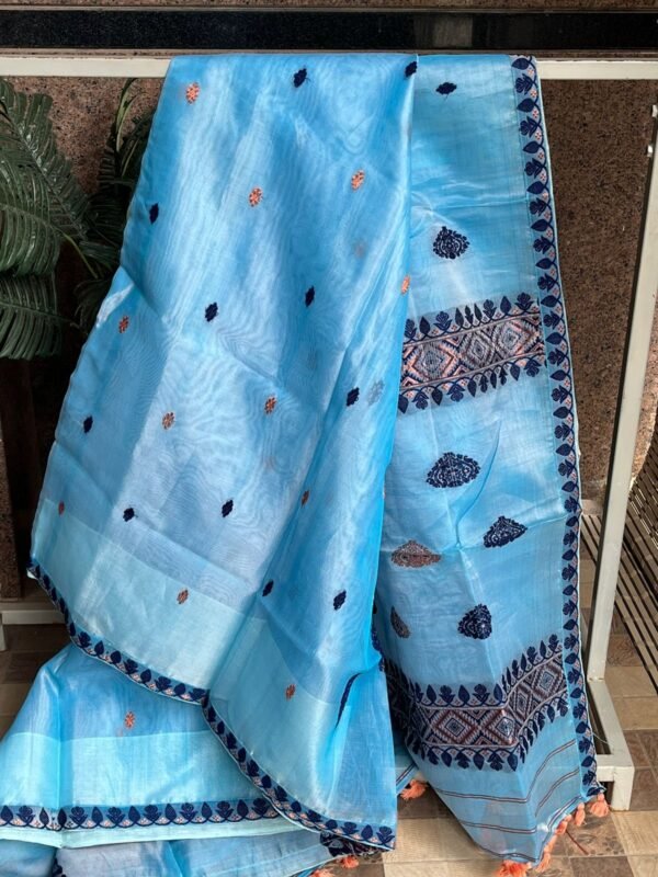 Blue Black Nooni Paat Saree