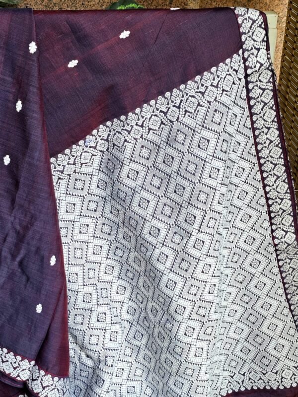 Dual Tone Nooni Cotton Saree - Image 3