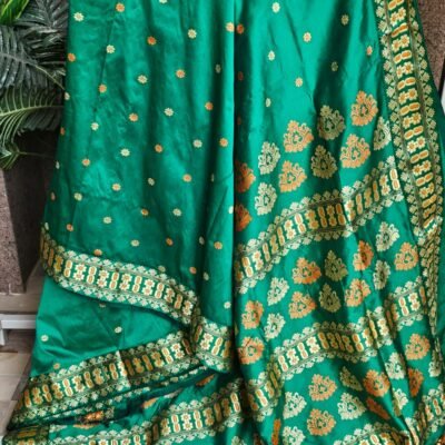 Green Pure Paat by Poly Paat Saree