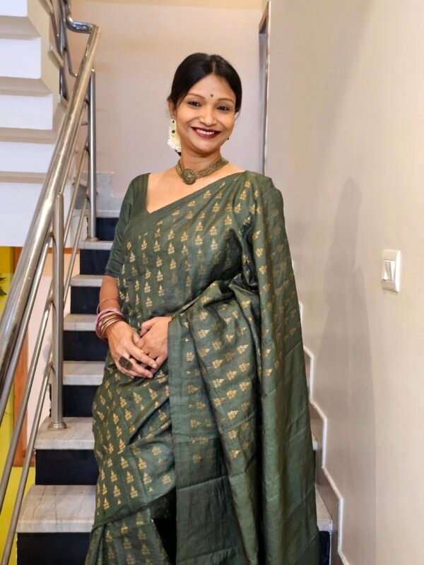 Gold Green Tussar - Image 3