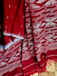 Red Mul Jamdani - Image 2