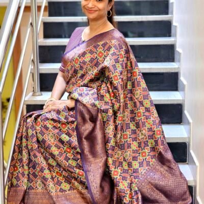 Digital Print Tussar Banarasi