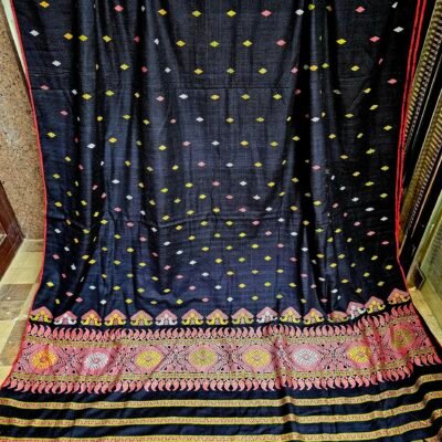 Designer Black Eri Saree