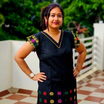 Assamese Black Dress