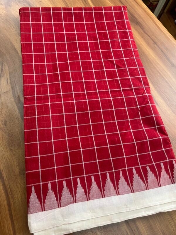 Red Sambalpuri Cotton - Image 5