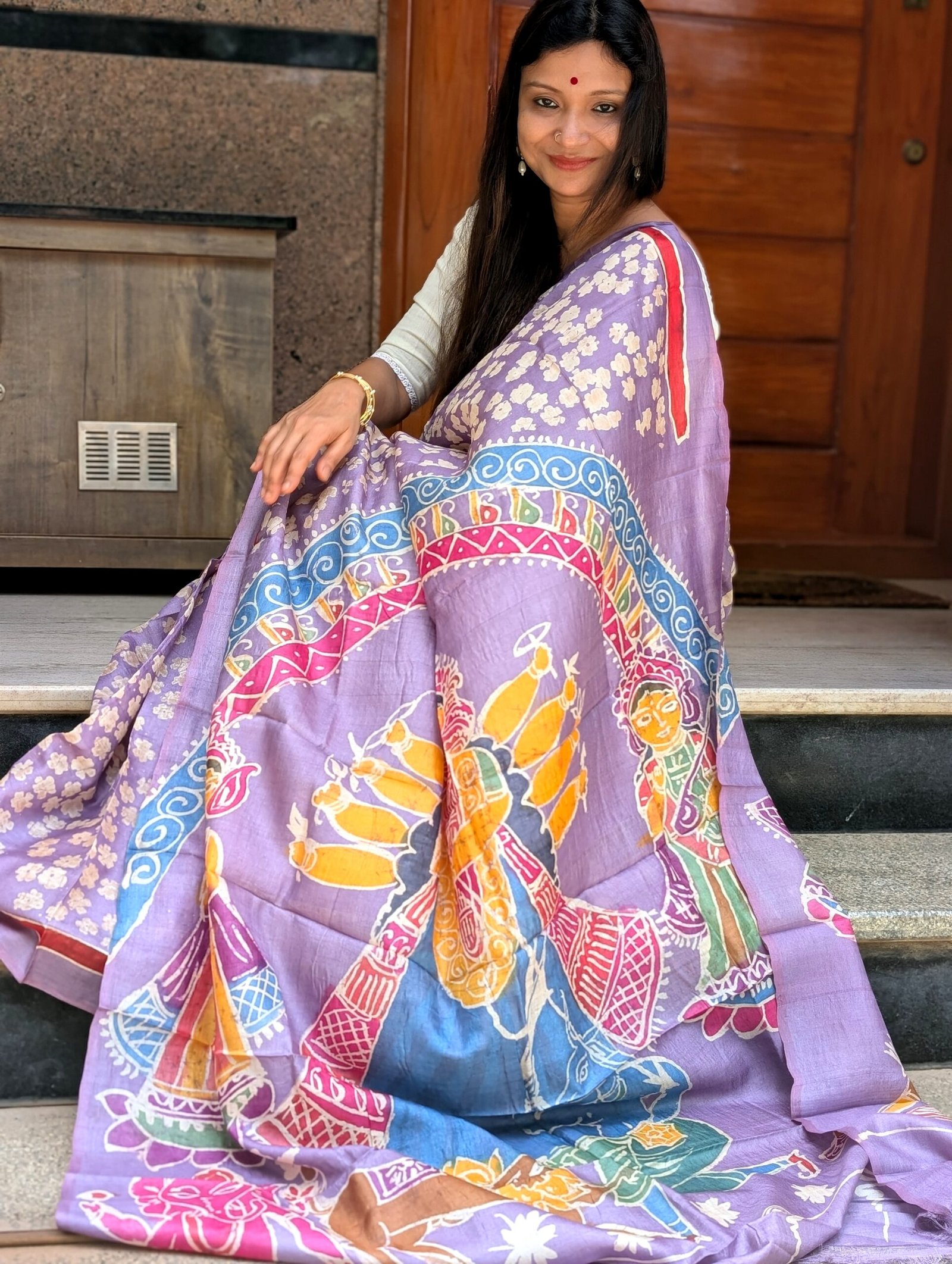 Durga Batik Bengal Tussar