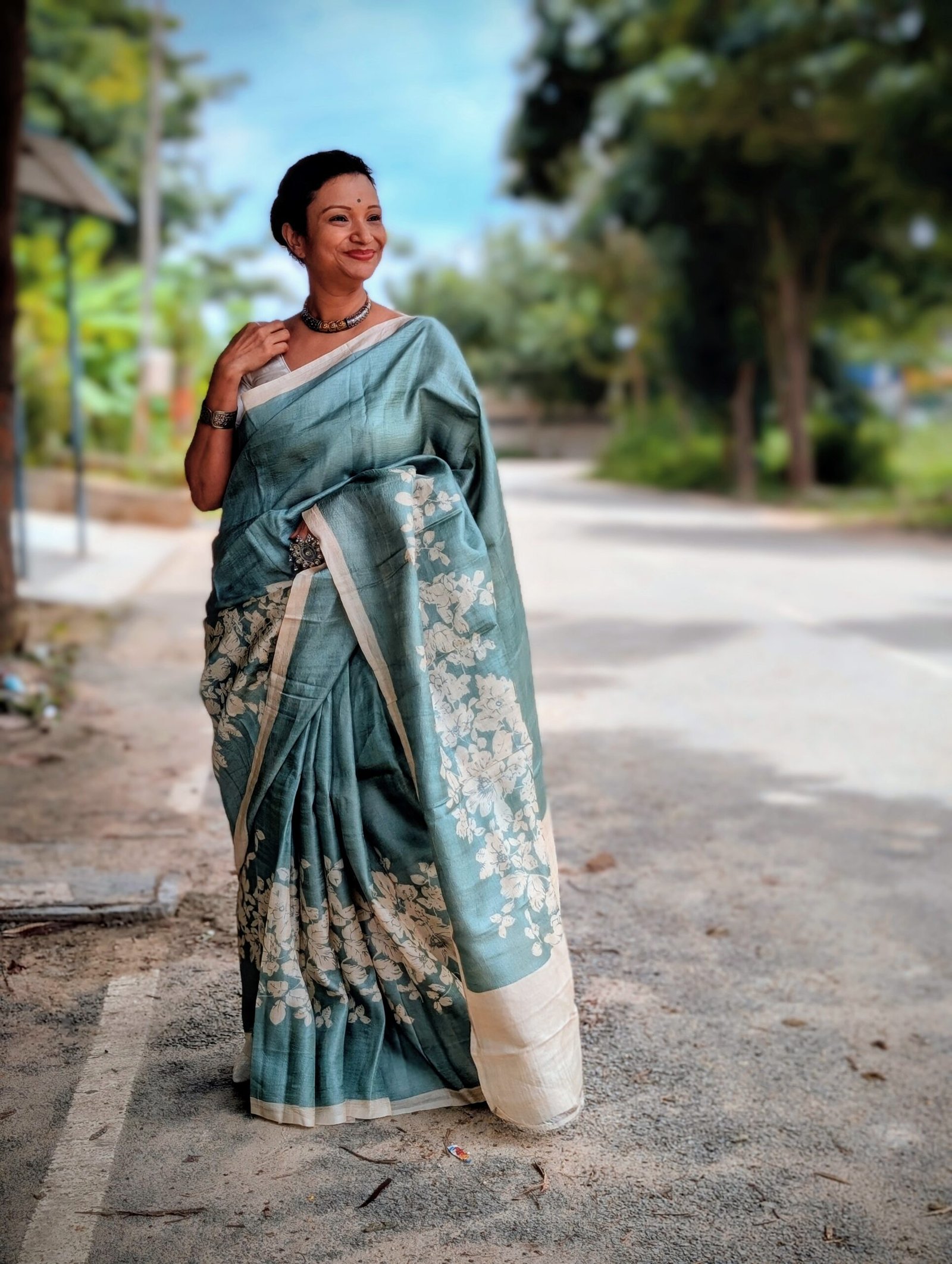 Digital Print Tussar