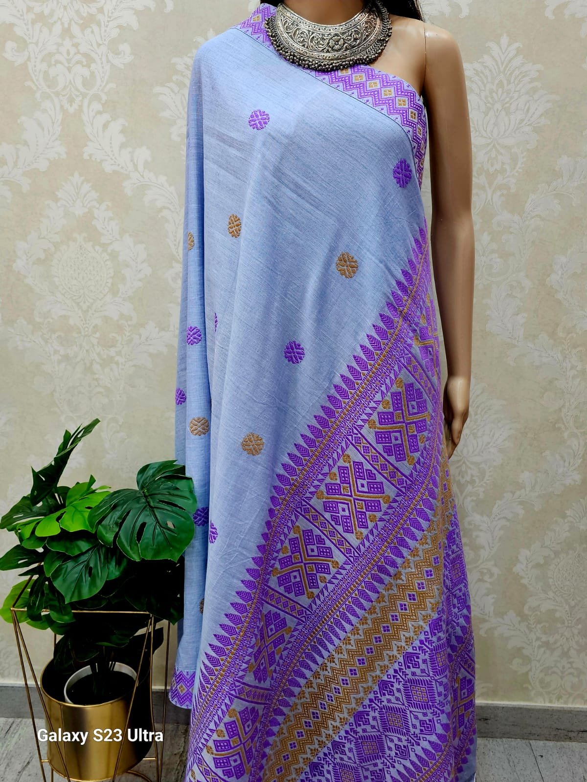 Blue Purple Assam Cotton