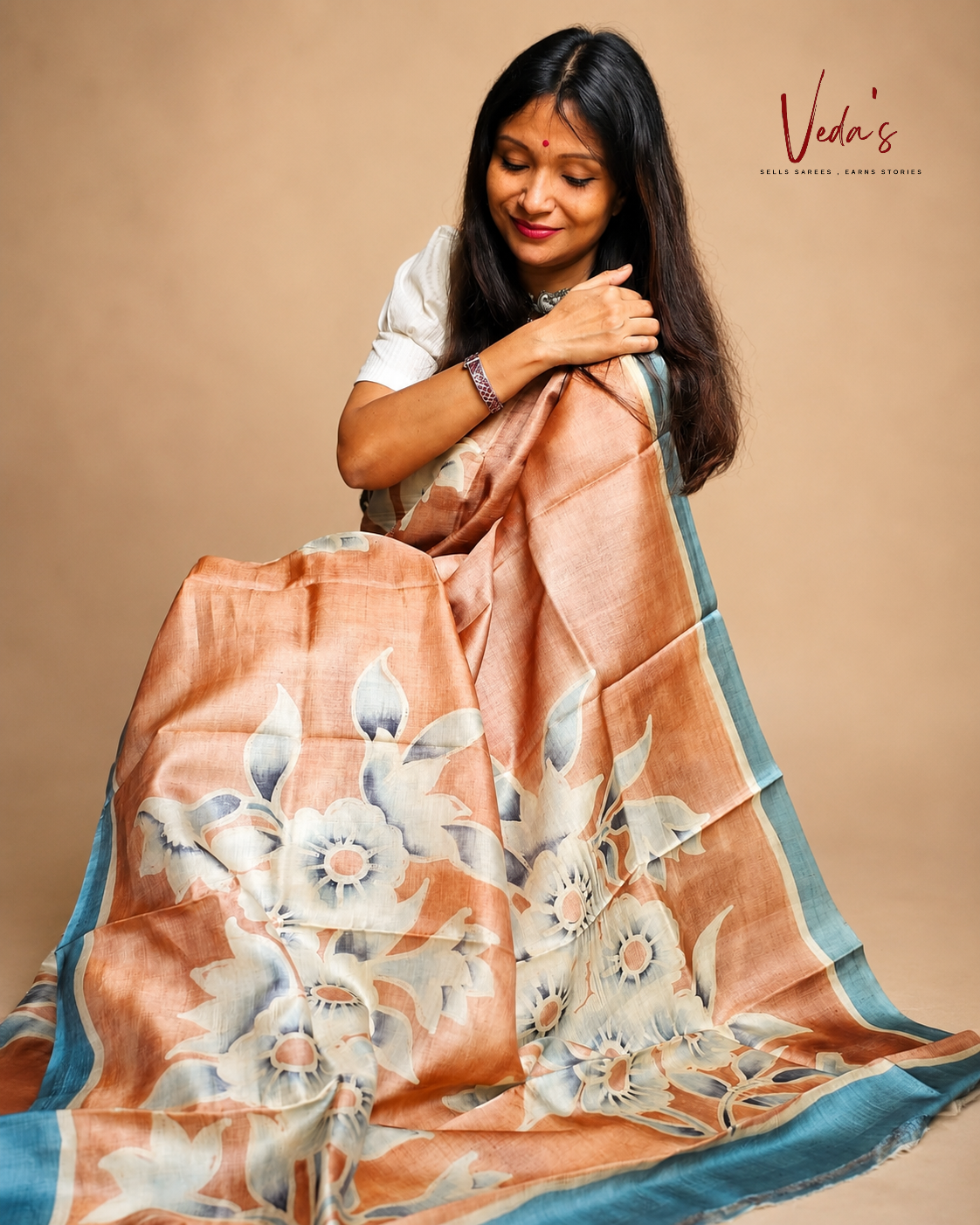 Handpainted Gachhi Tussar 01