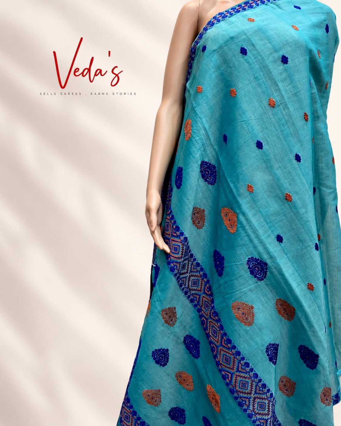 Sea Green Cotton Tussar